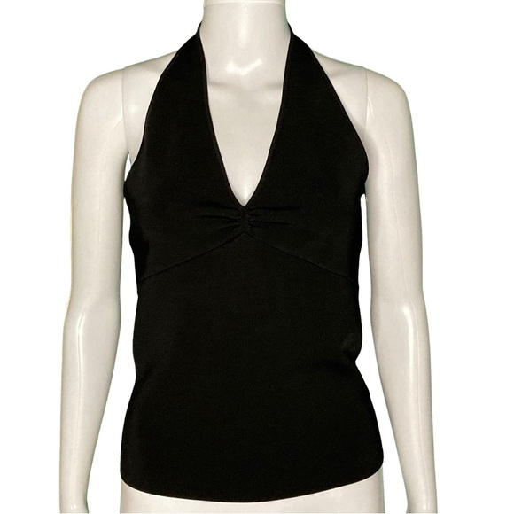 NWT Alice + Olivia Saria Halter Neck Black Top - Sz XL - Picture 3 of 7